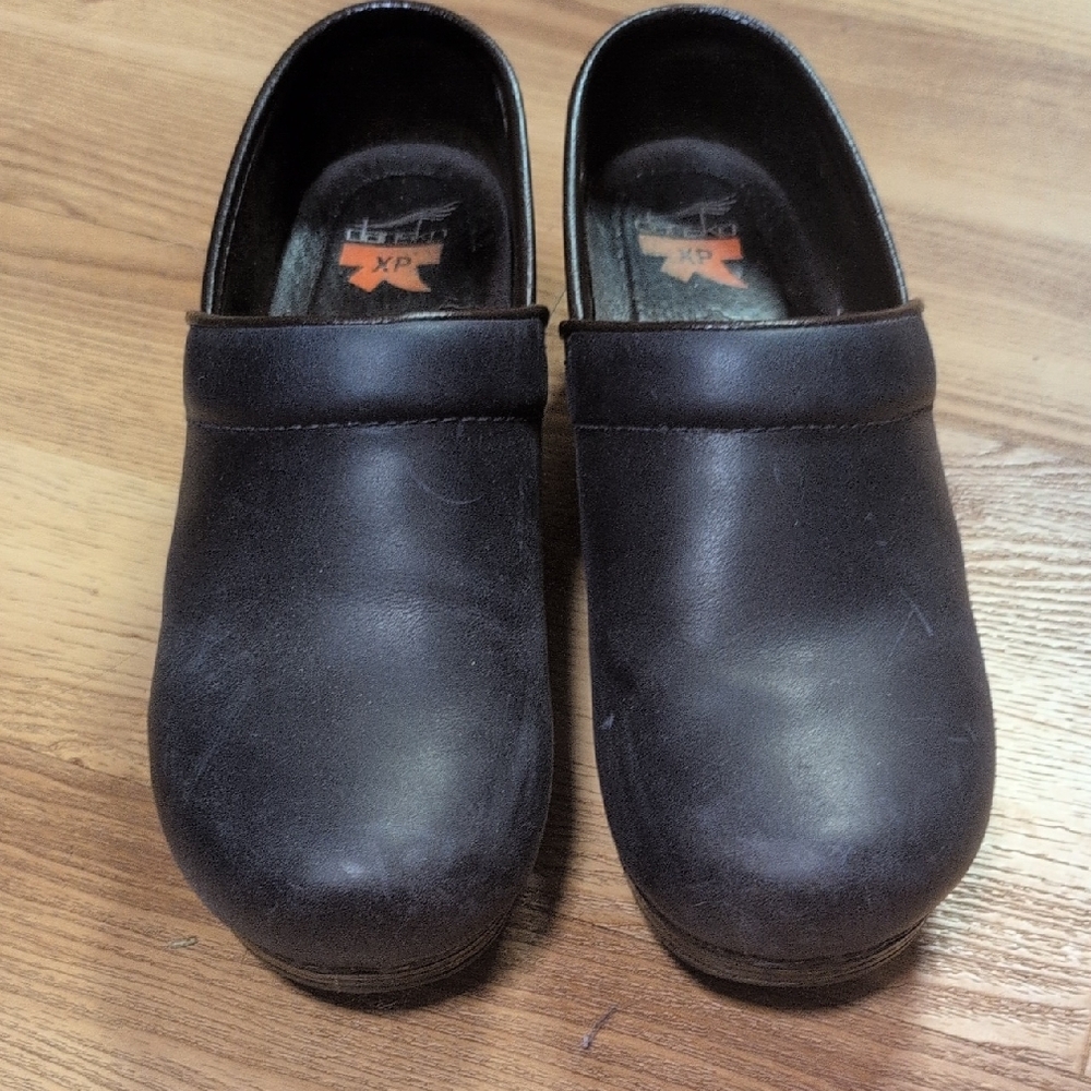 Dansko Blue Leather XP Clogs